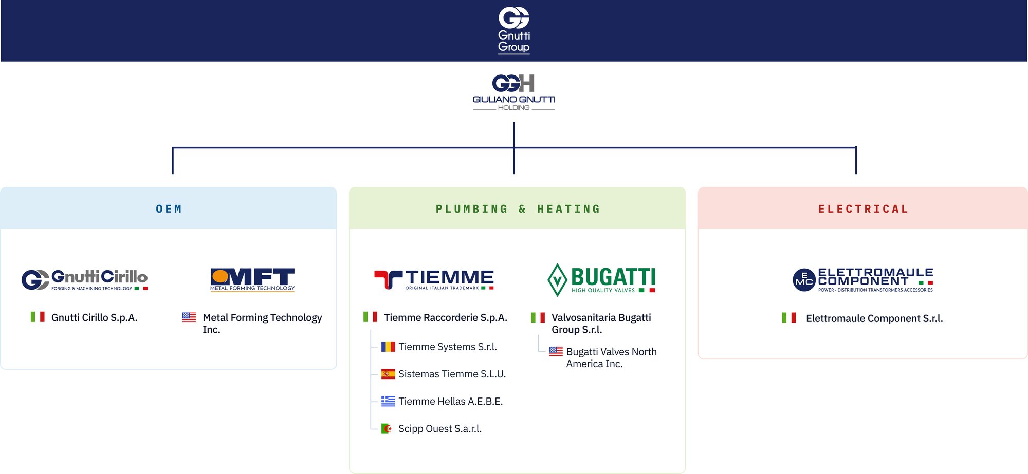 Gnutti Group's structure